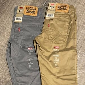 Boys Levi Size 8 (24x22) - 511 Slim Fit Stretch - 2 PAIRS